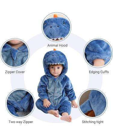 COOKY.D Winter Hooded Romper Jumpsuit - Unisex, Blue (6-12 Months) - Buy Online on SooperMarket.com