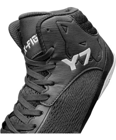 Fox-Fight Y7 Martial Arts Shoes for Men & Women - Breathable Suede Ringer Shoes | Flexible Athletics Fitness Shoes | 46 EU Black & White - Buy Online on SooperMarket.com