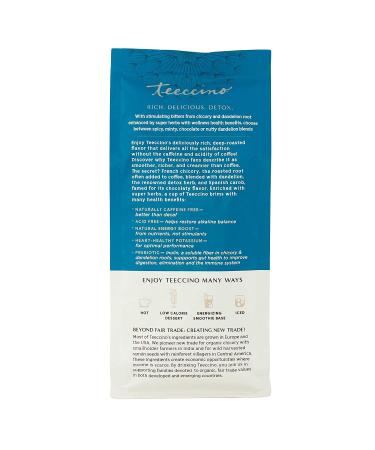 Teeccino Dandelion Mocha Mint Herbal Coffee - Prebiotic, Caffeine-Free, Gluten-Free, Medium Roast 10 oz - Buy Online on SooperMarket.com