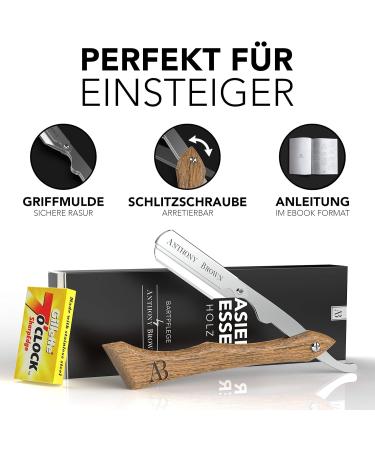 Anthony Brown Silver Razor Set - Precision Blade Head Changeable Blades & Etui | International Shipping Available - Buy Online on SooperMarket.com