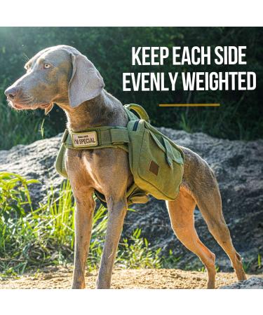 OneTigris Hoppy Camper 2.0 Dog Backpack | Tearproof Camping & Hiking Gear for M/L Size Dogs - Ranger Green - Buy Online on SooperMarket.com