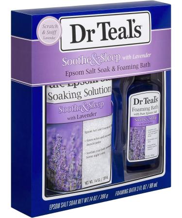 Dr Teal's Lavender Epsom Salt & Foaming Bath Oil Gift Set 2022 - Relax and Sleep Peacefully! - Buy Online on SooperMarket.com