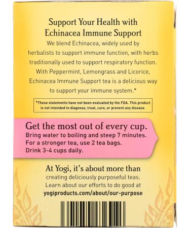 Yogi Herbal Tea Bags Echinacea Immune Support 16 ea - Buy Online on SooperMarket.com