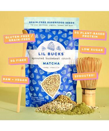 Organic Raw Sprouted Buckwheat Granola with Matcha - 6oz Pack - Buy Online on SooperMarket.com
