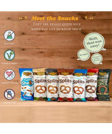 Delicious Vegan Homestyle Baked Unsalted Splits Snacks - 11oz Bag (Pack of 6) | Certified OU Kosher & Non-GMO - Buy Online on SooperMarket.com