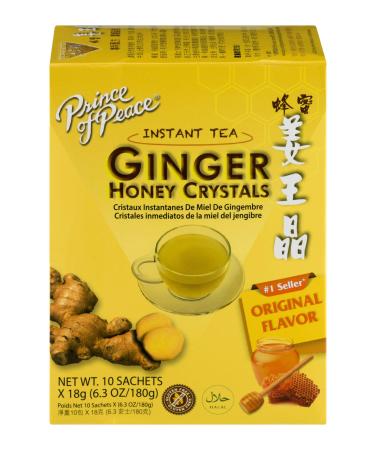 Prince of Peace Instant Ginger Honey Crystals 10 Bags (18 g) Each