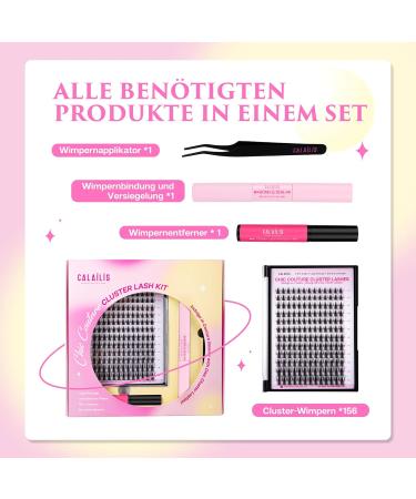Calailis DIY Eyelash Extensions Set 156 D Curl Individual Lashes Adhesives Remover & Applicator Kit (DD509) | International Shipping - Buy Online on SooperMarket.com