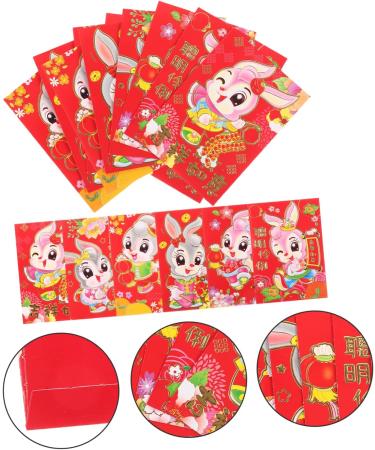 MAGICLULU 60pcs 2023 Year of The Rabbit Red Packets Bunny 2024 Year Money Bag Red Luck Money Bag Festival Red Envelope Red Envelope for The Year of Dragon Paper Personality Lai See Bag Assorted Color 1 1.5X8X0.1CM - Buy Online on SooperMarket.com