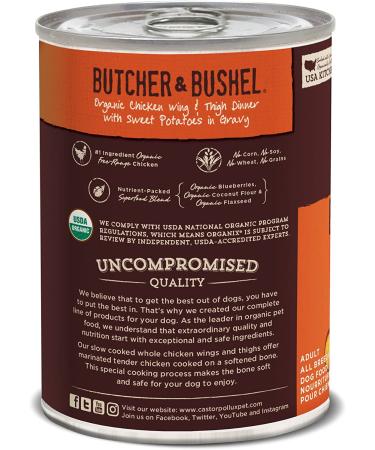 Castor & Pollux Organix Grain-Free Chicken Wing & Thigh Canned Dog Food - 12.7 oz, Case of 12 - Buy Online on SooperMarket.com