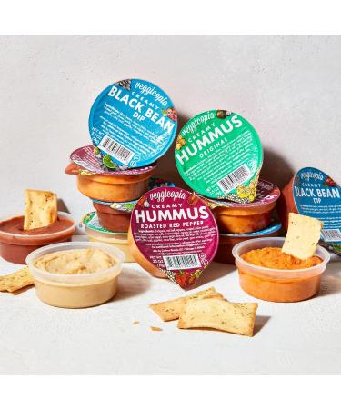 Veggicopia Creamy Dip & Hummus Variety Pack - High Protein, Non-Dairy, Vegan Dips - 2.5 oz Singles (Pack of 12) - Buy Online on SooperMarket.com