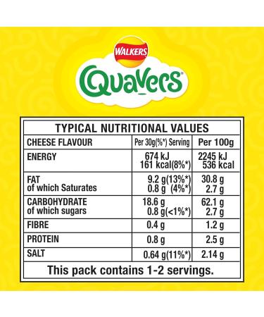 Walkers Quavers Cheese Snacks 34 g - Buy Online on SooperMarket.com