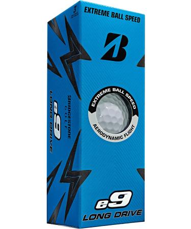 Bridgestone Golf 2023 e9 Long Drive Golf Balls - White | High Performance Distance Balls - Buy Online on SooperMarket.com