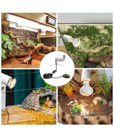 Bonlux 200W Ceramic Reptile Heat Lamp Holder with ON/Off Switch - E27 Base Rotatable Light Holder for Turtle Snake Lizard - No Heat Bulb Included - Buy Online on SooperMarket.com