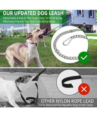 Retractable Dog Leash for Medium & Large Dogs - Etechydra Durable Anti-Bite Steel Chain 5m Pull-Out Nylon Strap Green - Buy Online on SooperMarket.com