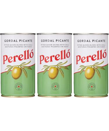 Perello Gordal Pitted Green Olives 3 x 350g