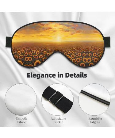 Buy SSIMOO Sunflower Field Sunset Soft Eye Mask | Breathable Eye Patch for Travel & Relaxation | Perfect Gift for Women - Buy Online on SooperMarket.com