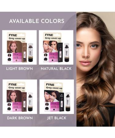 FYNE Root Touch Up Cover Stick - Instant Dark Brown Grey Hair Cover Up - Magic Retouch Temporary Hair Colour for Men & Women Dark Brown Stick 1 count (Pack of 1) - Buy Online on SooperMarket.com