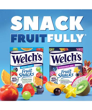 Welch's Fruit Snacks Bulk Variety Pack - Mixed Fruit & Superfruit, Gluten Free 0.8 oz Bags (Pack of 60) - Buy Online on SooperMarket.com