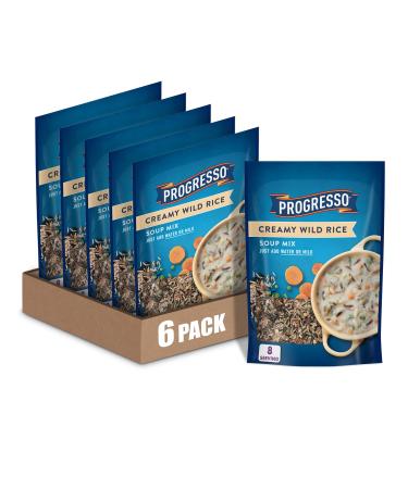 Progresso Creamy Wild Rice Soup Mix 6.5 oz pouches (Pack of 6)