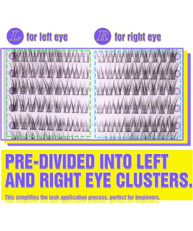 Lash Clusters Natural DIY Lash Extensions C Curl Cluster Eyelash Extensions Cat Eye Left+Right Cluster Lashes 216 Pcs Wispy Eyelash Clusters for Beginners - Buy Online on SooperMarket.com
