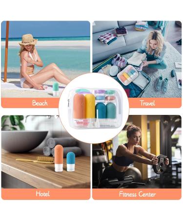 Marforever 16-Piece Silicone Travel Bottle Set | BPA-Free 60/90ml Containers for Shampoo Lotion & Shower Gel | Ideal for International Travel - Buy Online on SooperMarket.com
