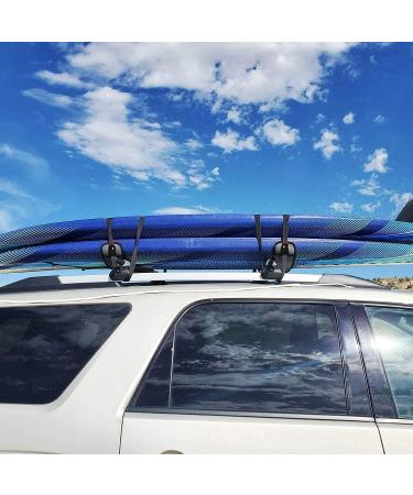10 FT Lockable Tie Down Straps 2 Pack with Stainless Steel Cables for Surfboards, Paddle Boards, Kayaks, Bikes, Canoes - Car Roof Rack Straps - Buy Online on SooperMarket.com
