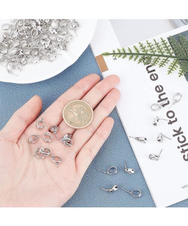 PandaHall 100pcs Platinum Brass Pearl Bail Peg Pendants Charm Connector for Jewelry Making - Buy Online on SooperMarket.com
