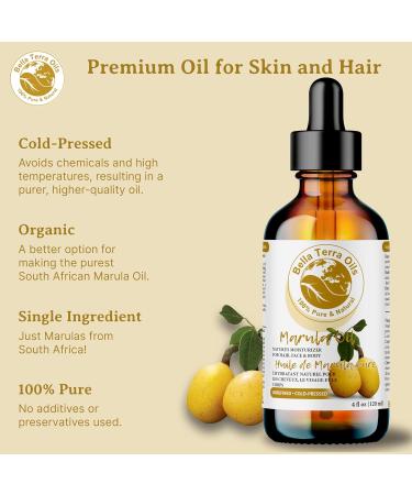 Bella Terra Oils Marula Oil. 120ml. 100% Pure. Cold-pressed. Unrefined. Luxury Oil. Rich in Antioxidants. Absorbs Quickly. Natural Moisturizer for Skin Hair. 120 ml (Pack of 1) - Buy Online on SooperMarket.com