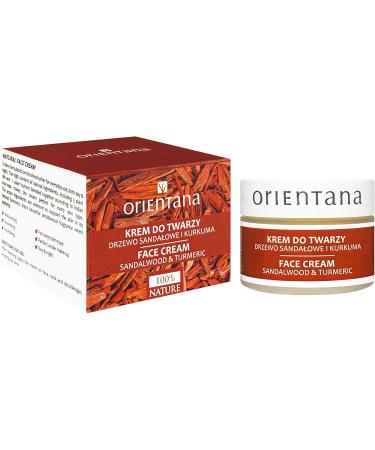 Orientana - Natural Face Cream Sandalwood & Turmeric | Day & Night Vegan Anti Inflammatory Anti Ageing Moisturiser For Women | Soothing Hydrating And Regenerating All Skin Type - 50g - Buy Online on SooperMarket.com
