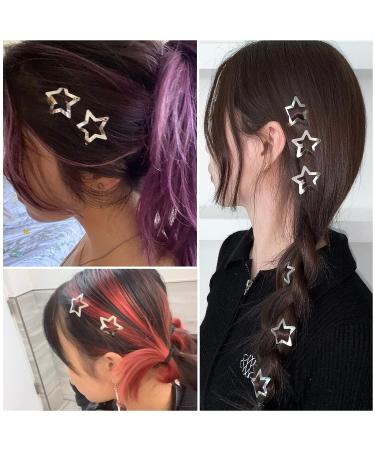 100pc Metal Star Snap Hair Clips - Y2K Silver Barrettes for Women and Girls - Buy Online on SooperMarket.com
