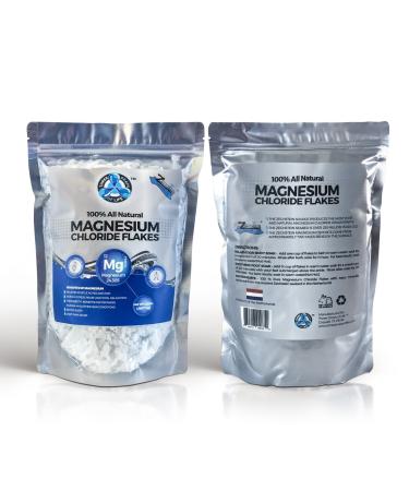 Pure Zechstein Inside Magnesium Chloride Flakes - 2lb Bulk Bag for Baths and Foot Soaks | Natural Relaxation and Health Benefits - Buy Online on SooperMarket.com