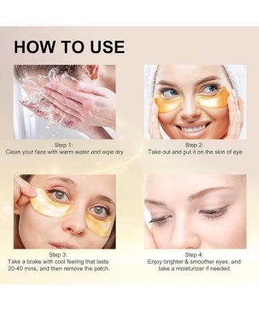 Collagen Under Eye Masks - 25 Pairs for Anti-Aging, Wrinkle Reduction, Dark Circles, and Puffy Eyes - Skincare Treatment for Men and Women - Buy Online on SooperMarket.com