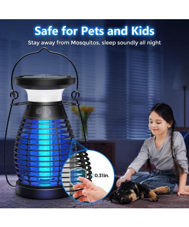 KOOSA Solar Bug Zapper - Cordless & Waterproof Mosquito Zapper with 4200V UV Light - 3-in-1 Fly Zapper for Outdoor Use - Effective Up to 2100 Sq Ft - Buy Online on SooperMarket.com