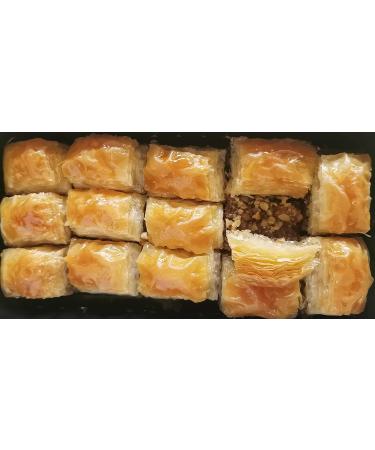 Gulluoglu Premium Dry Baklava with Walnut - Traditional Turkish Baklava 500g - Freshly Produced for Long Lasting Delight - Buy Online on SooperMarket.com