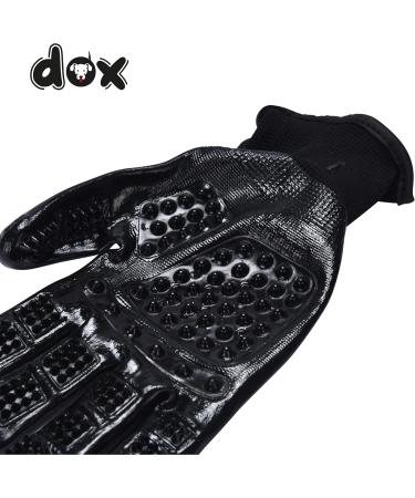 DDOXX Animal Care Gloves & Career Shoes Set - Premium Hair Removal for Cats Dogs & Horses - Bathing & Massage Gloves in Black - Buy Online on SooperMarket.com