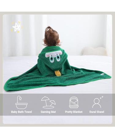 Bamboo Hooded Baby Bath Towel | Toddler Wearable Blanket | Dinosaur Bathrobe - Large Size 75x100cm - Buy Online on SooperMarket.com