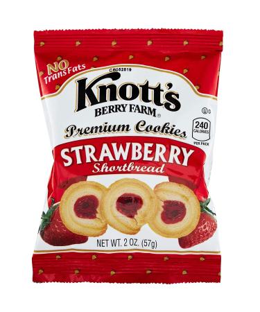 Knott's Berry Farm Strawberry Shortbread Cookies - 36 Pack, 2 oz Bags - Buy Online on SooperMarket.com