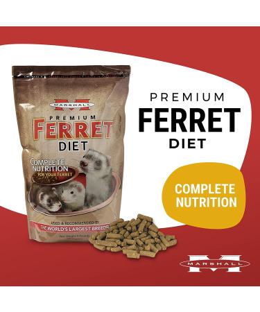 Marshall Pet Products Natural Premium Ferret Diet Food with Chicken Protein 4lb - Highly Digestible | Pack of 1 - Buy Online on SooperMarket.com