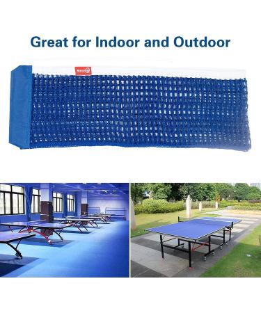 Sanung C-X2 Professional Table Tennis Net | Thick Adjustable Cotton Net with 2 Chains | Indoor Outdoor Ping Pong Mesh Net - Royal Blue - Buy Online on SooperMarket.com