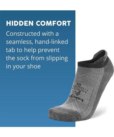 Hidden Comfort No-show Running Socks (4 Pairs) - Men and Women, White, Black, Charcoal, Gray, Medium - Buy Online on SooperMarket.com