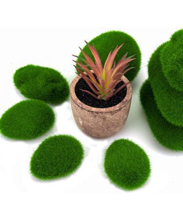 Nicunom 40 Pcs Artificial Moss Rocks - Faux Green Stones for Garden Decor & DIY Floral Arrangements - Buy Online on SooperMarket.com