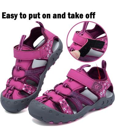 CSGKAG Closed Summer Beach Sandals for Boys & Girls - Sports Outdoor Trekking Shoes EU Size 27 - Rose Red - Buy Online on SooperMarket.com