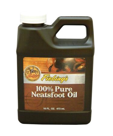Fiebing's 100% Pure Neatsfoot Oil - Natural Leather Preservative - Great for Boots Baseball Gloves Saddles and More - 16 oz