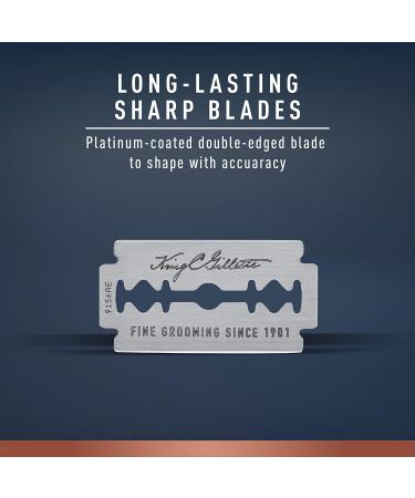 King C. Gillette Chrome Plated Safety Razor with 5 Platinum Blades - Buy Online on SooperMarket.com