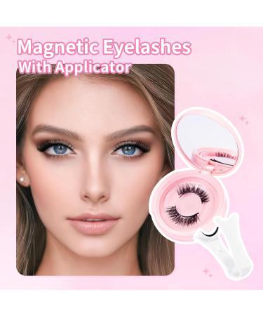 Beauty7 Magnetic-Eyelashes Natural Look 1 Pair Reusable Magnetic Lashes Kit with Applicator No Glue Needed False Eyelashes Srtrips - Buy Online on SooperMarket.com