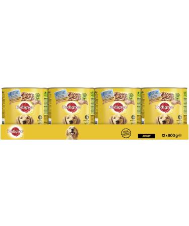 Pedigree dog food wet food with 3 varieties poultry in Pastete 12 cans (12 x 800g) 800 g (12 pack) 3 varieties poultry in pate