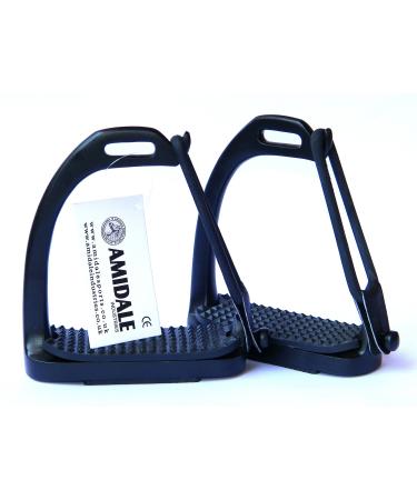 Amidale Peacock Stirrups Horse Equestrian Safety Iron Fillis Stirrups 4.75 Inches Black