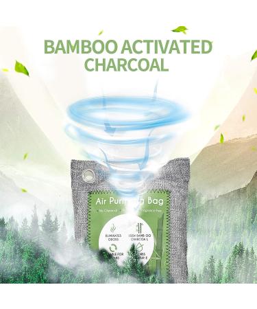 12 Pack Bamboo Charcoal Air Purifying Bags - Odor & Moisture Absorber for Home, Car, Closet - Natural Activated Charcoal Bags - Pet & Shoe Deodorizer - Odor Eliminators (6x50g + 6x150g) - Buy Online on SooperMarket.com