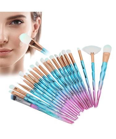 20-Piece Professional Makeup Brushes Set - Portable Soft Fiber Cosmetic Brush Kit for Face & Eyes - Buy Online on SooperMarket.com
