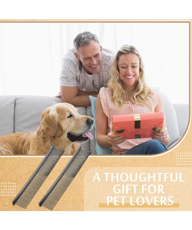 Boao Stainless Steel Pet Comb for Dogs & Cats - Perfect for All Sizes & Hair Types | Durable Rounded Teeth for Gentle Grooming - Buy Online on SooperMarket.com